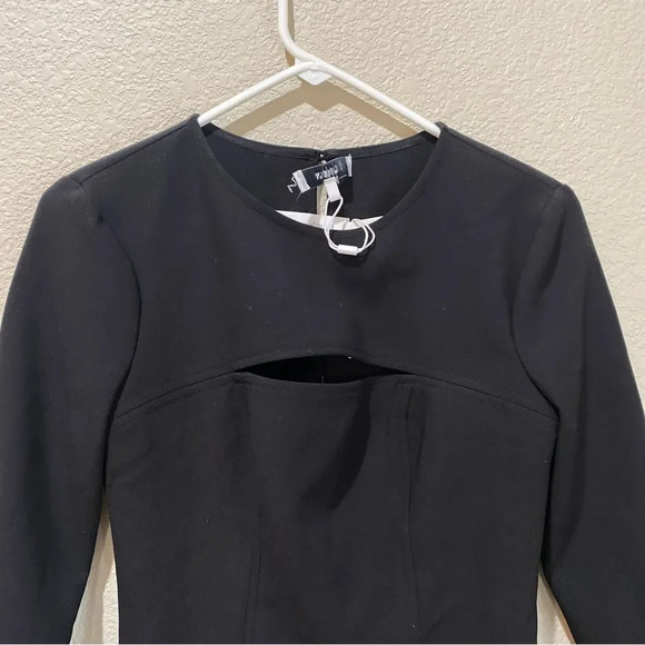 LIKELY x Revolve Keller Black Long Sleeve Cut Out Mini Dress - Picture 4 of 10